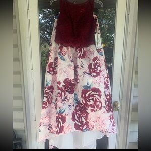 Morgan & Co Macy’s 2 piece merlot prom dress 7/8 w TAGS